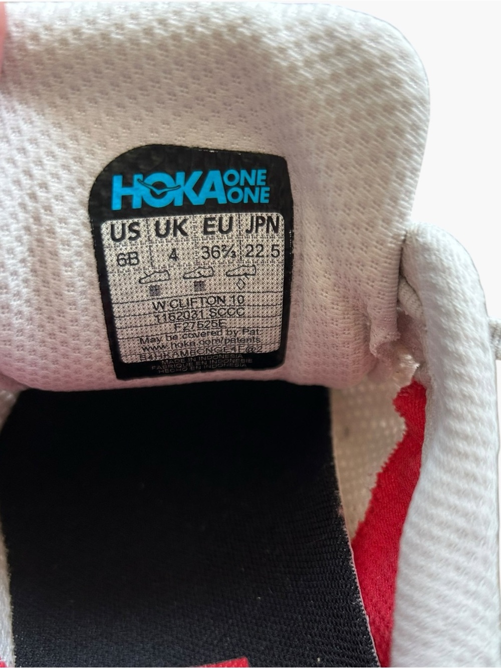 HOKA Women’s Clifton 10 Running Shoe Stucco/ Cerise Colorway Size 6 - Picture 5 of 7